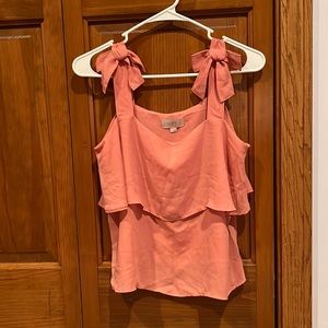 Salmon bow tank top